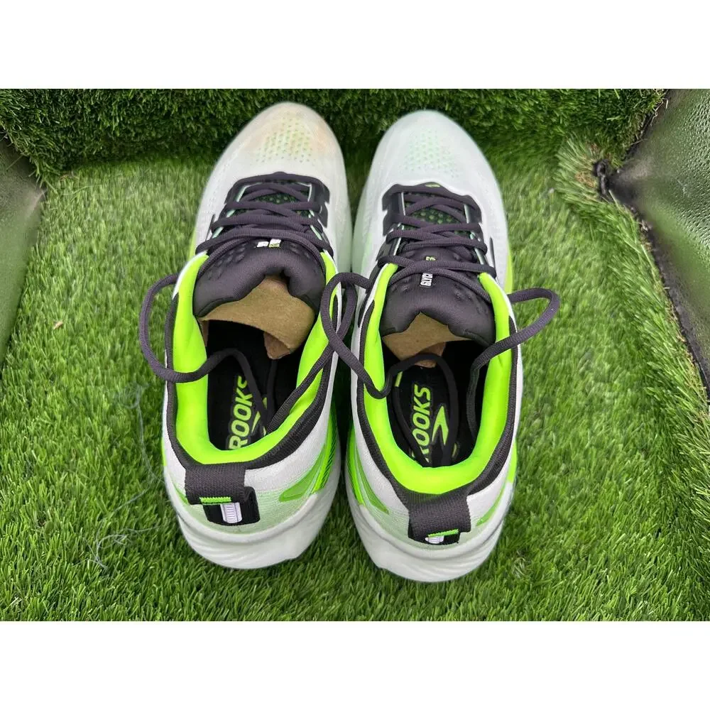 Brooks Glycerin GTS 23 1105031D154 Athletic Sneaker Men's 12D White Knit Jogging